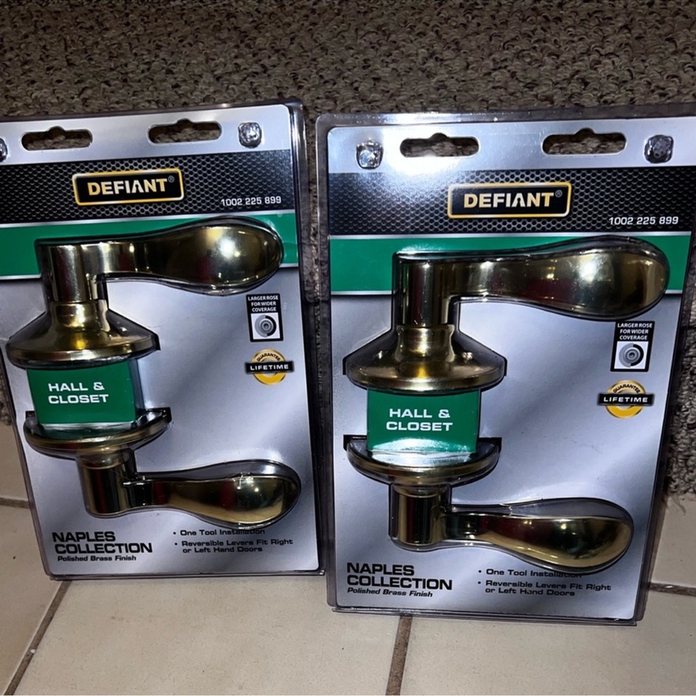 2 new Defiant Hall & Closet Door Handles. Naples Collection price firm